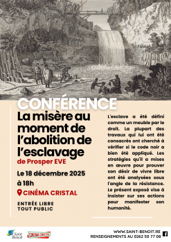 CONFÉRENCE - La misère au moment de l’abolition de l’esclavage