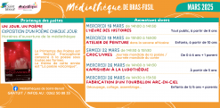 Médiathèque de Bras-Fusil - Programme mars 2025