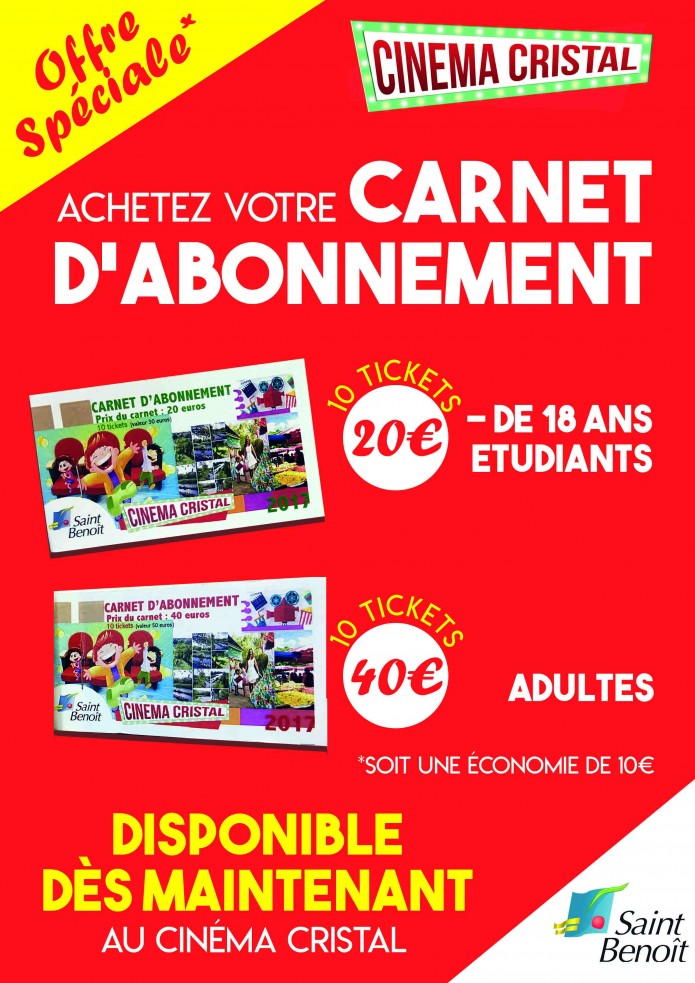 Cinéma Cristal : achetez votre abonnement