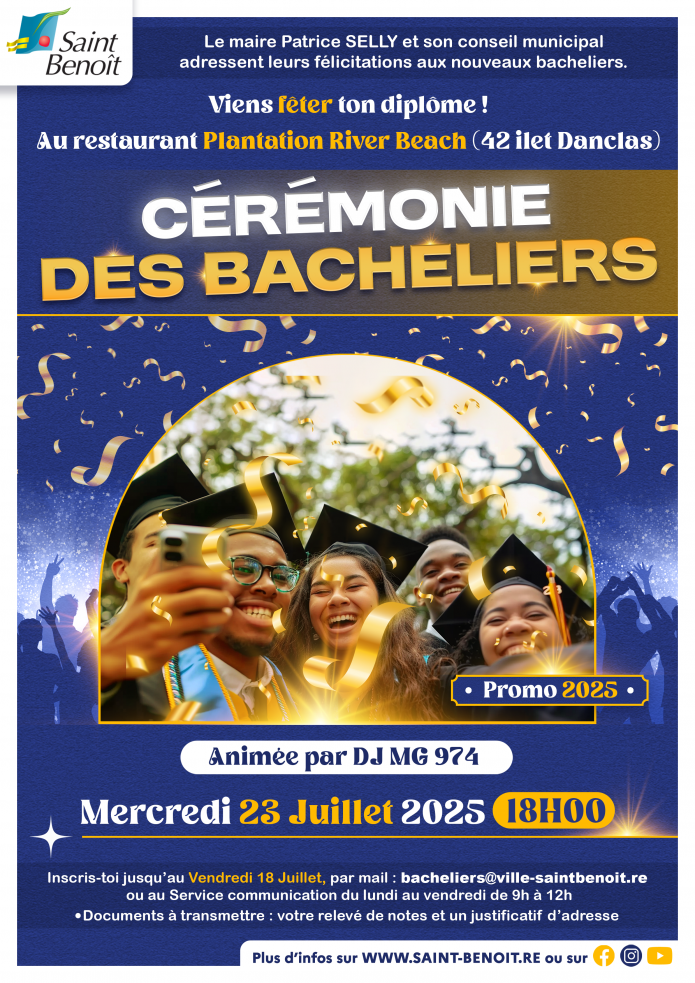 Bachelier 2025 : Viens fêter ton diplôme !