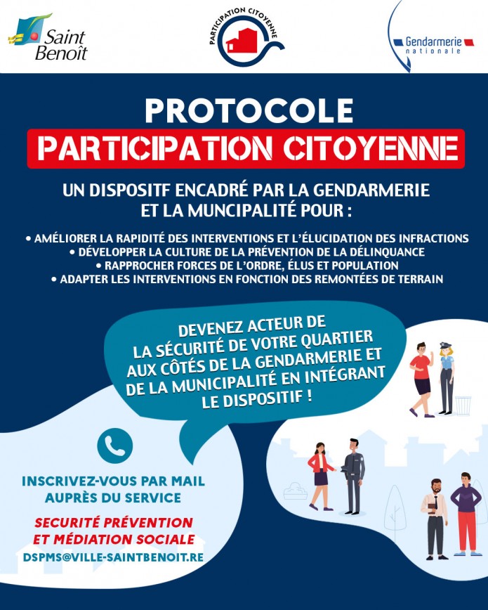Sécurité : Saint-Benoît lance le dispositif de Participation citoyenne