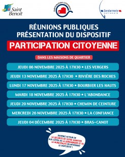 Réunions publiques - Présentation du dispositif "Participation Citoyenne"