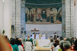 Restauration de la fresque de l'église de Saint-Benoît : un patrimoine religieux remis en lumière