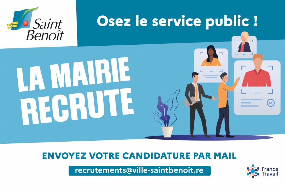La Mairie recrute - Ville de Saint-Benoît