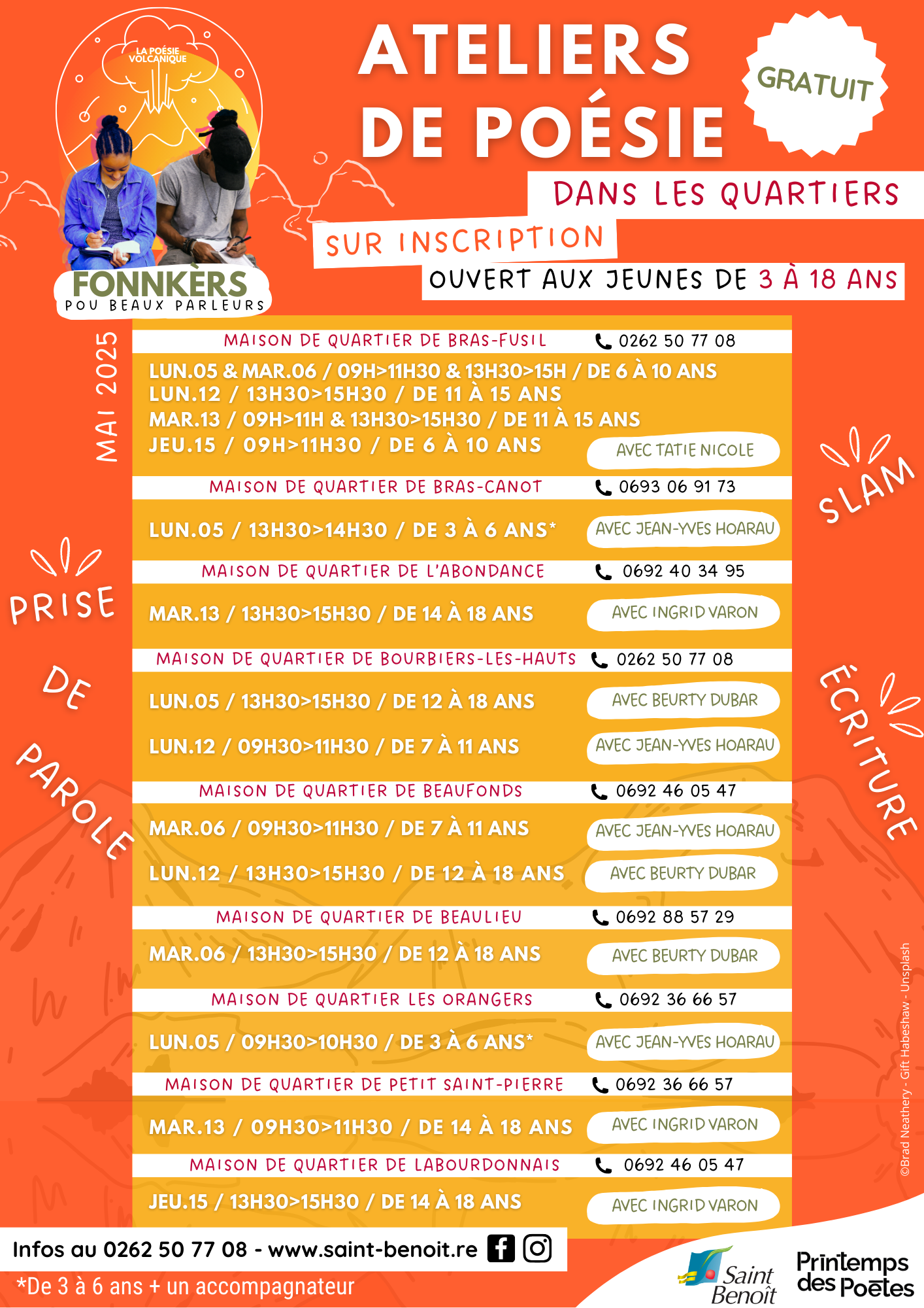 Ateliers de poésie – Concours Fonnkèrs pou beaux parleurs