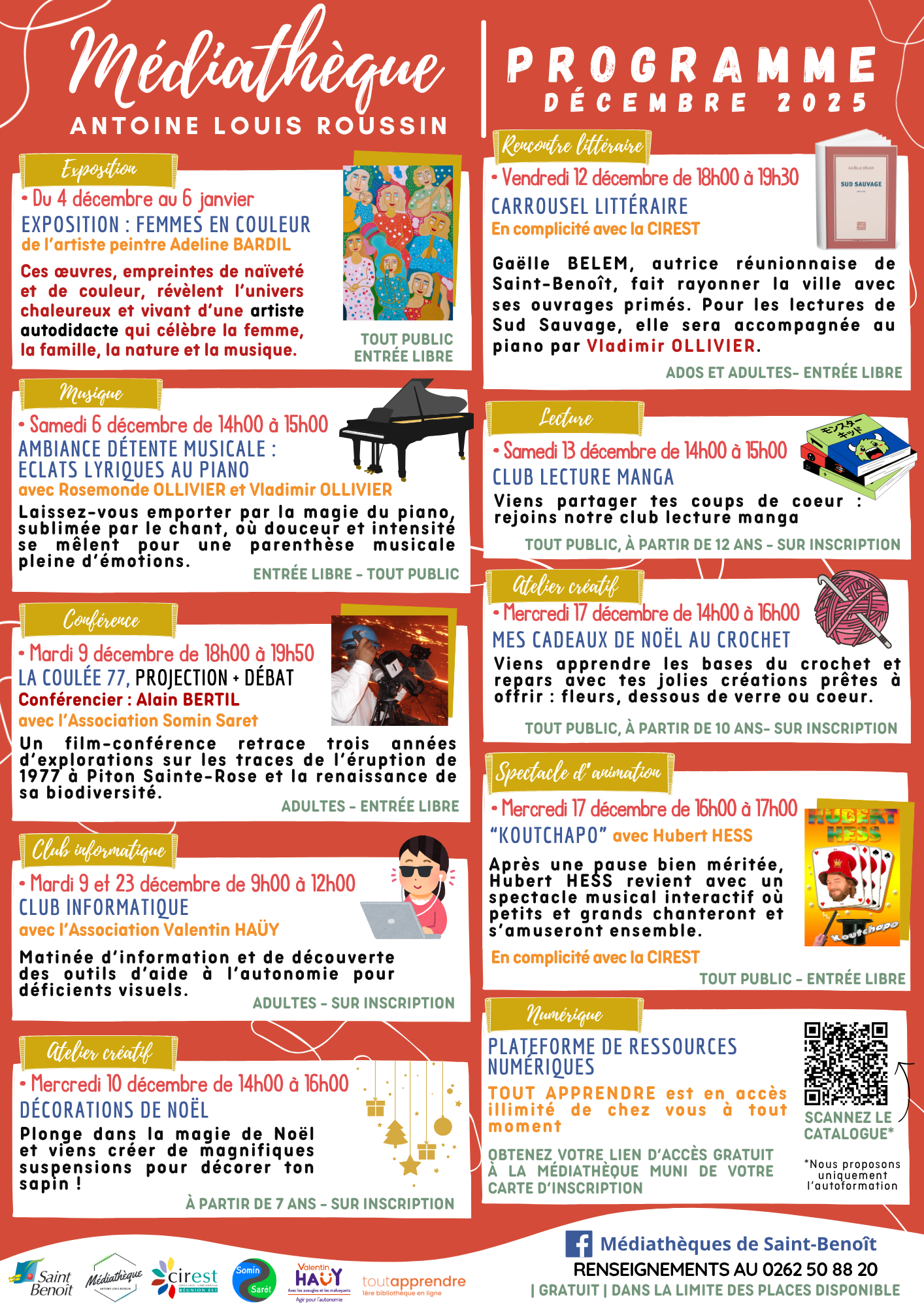 Médiathèque Antoine L. ROUSSIN - Programme décembre 2025