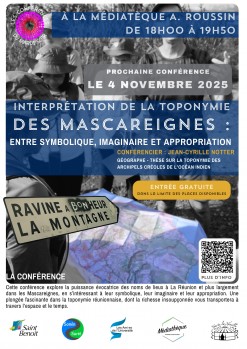 Conférence : Interprétation de la toponymie des Mascareignes entre symbolique, imaginaire et appropriation