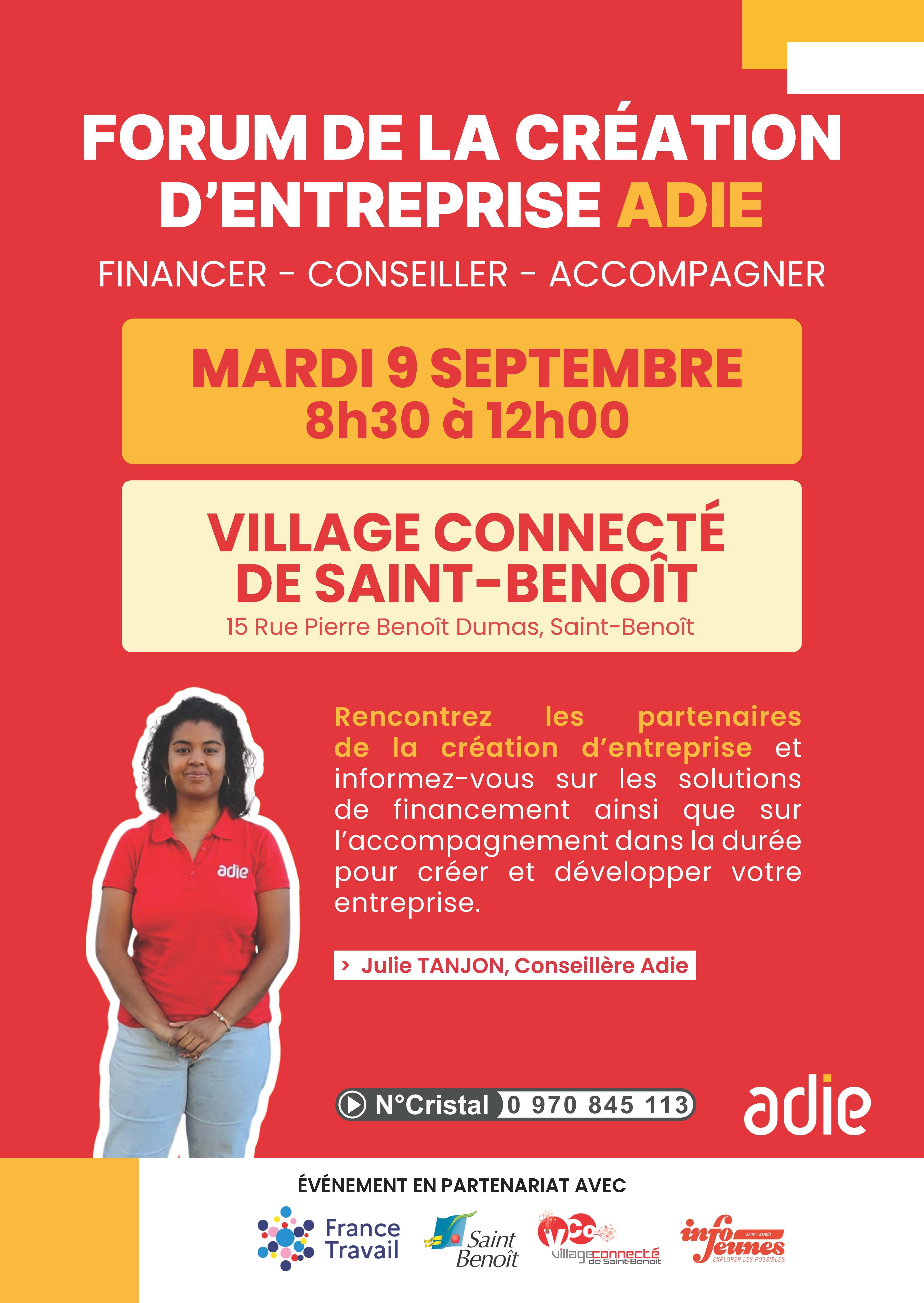 Forum de la création d'entreprise avec l'ADIE