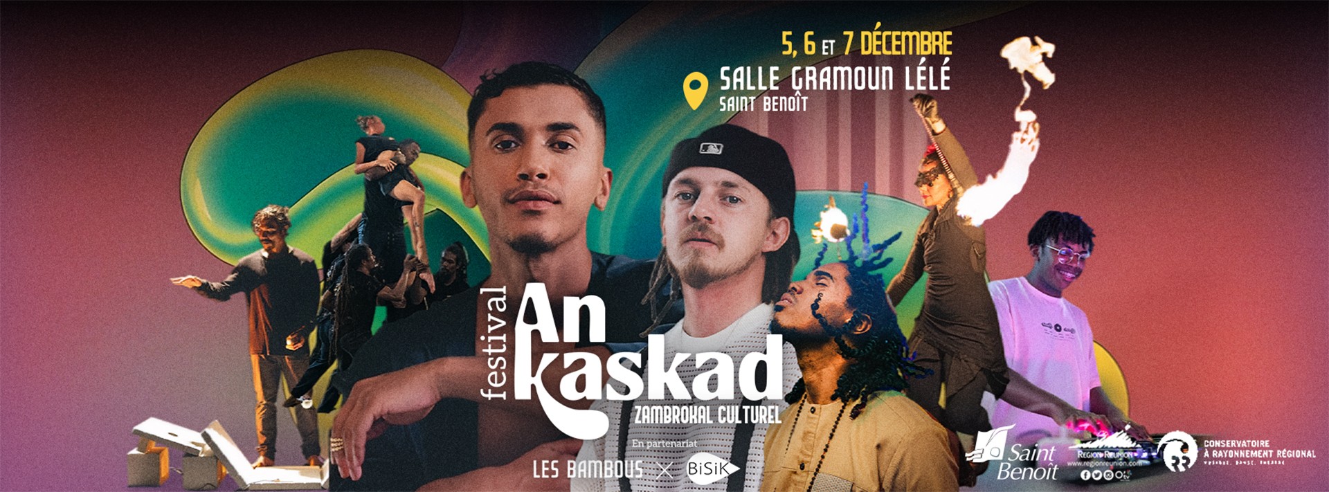 Festival An Kaskad à Saint-Benoit avec le Bisik