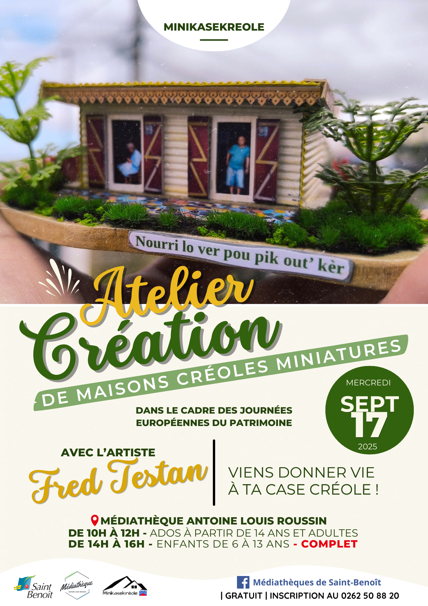 Atelier Création de Maisons Créoles Miniatures