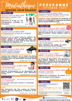 Programme octobre - Médiathèque A. L. ROUSSIN