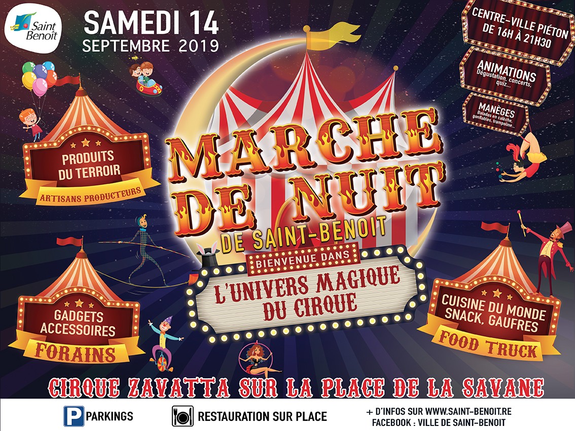 Marché de nuit "Bienvenue dans l'univers magique du cirque"