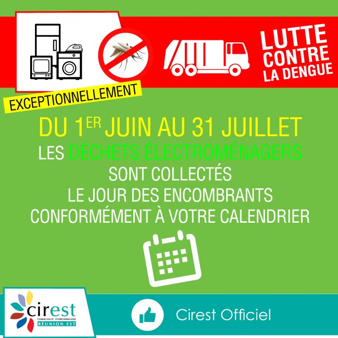 Cirest : Collecte exceptionnelle des déchets électroménagers