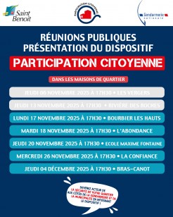 Réunions publiques - Présentation du dispositif "Participation Citoyenne"