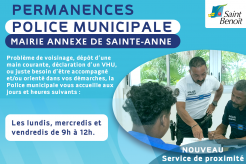 Permanences de la Police Municipale