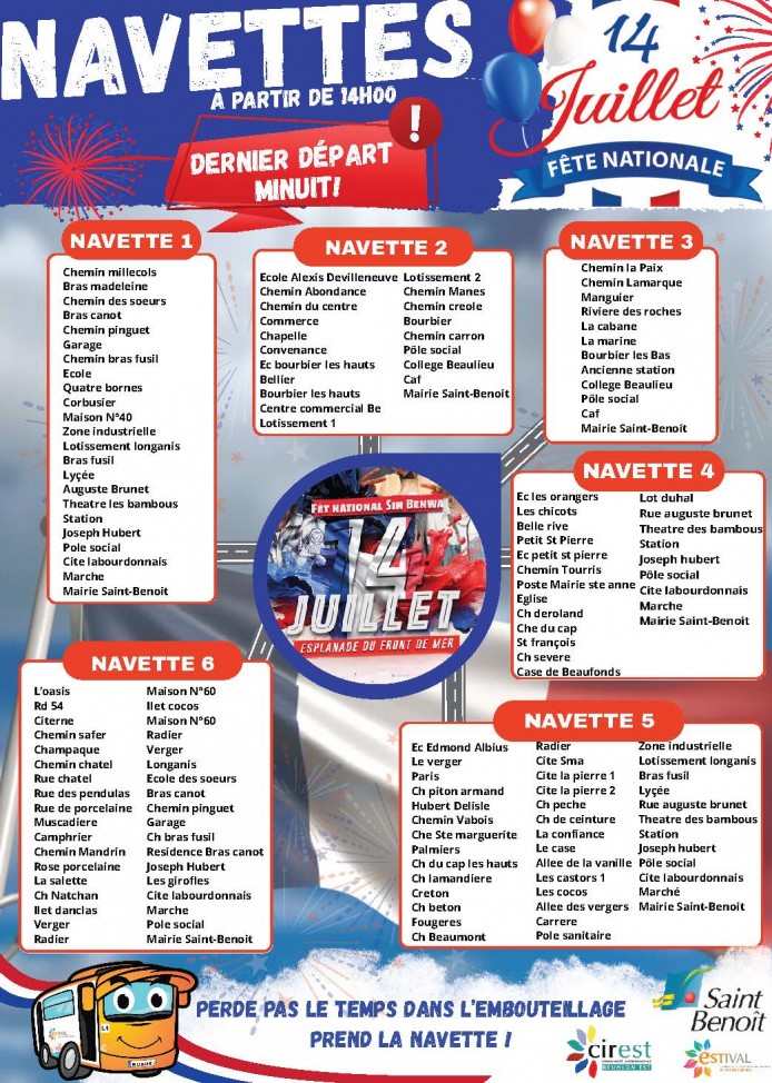 NAVETTES 14 JUILLET