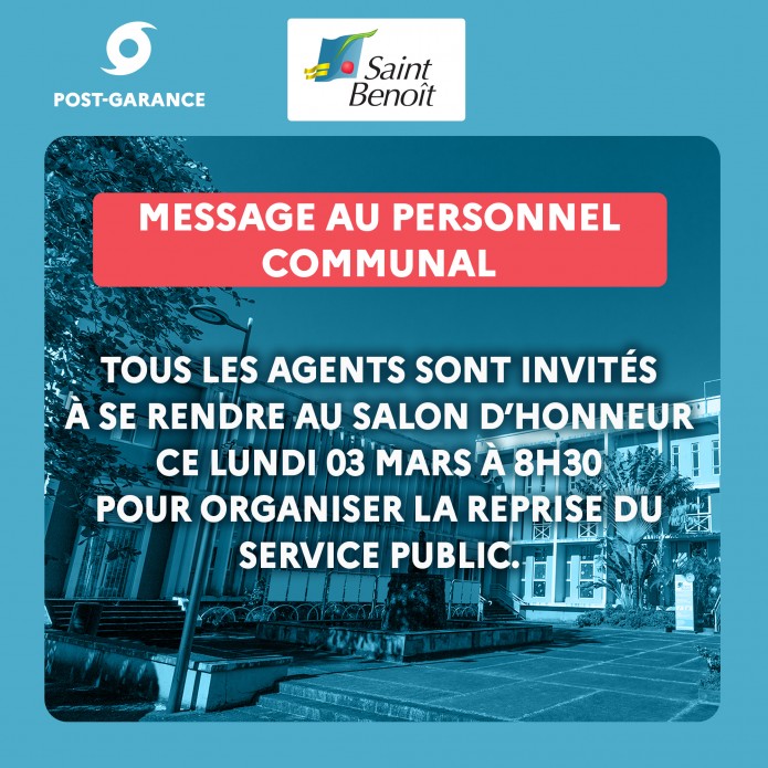 Post-Garance | Message au personnel communal