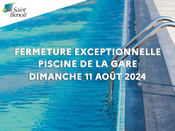 Fermeture exceptionnelle de la piscine de la Gare ce dimanche