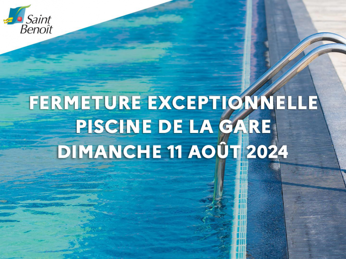 Fermeture exceptionnelle de la piscine de la Gare ce dimanche