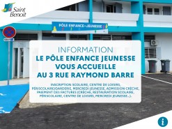 Le pôle Enfance jeunesse vous accueille au 3 rue Raymond Barre