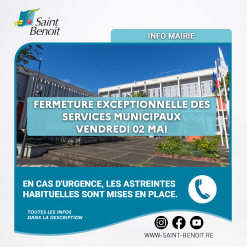 Fermeture exceptionnelle des services municipaux vendredi 02 mai