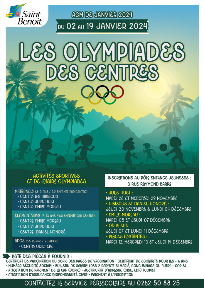 Inscriptions Accueil Collectif des Mineurs - Janvier 2024