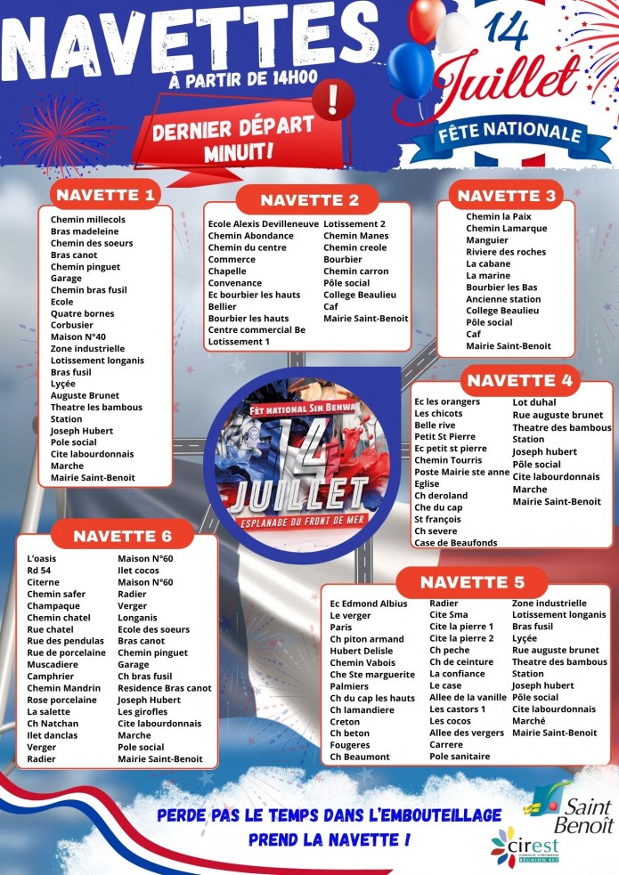 NAVETTES 14 JUILLET